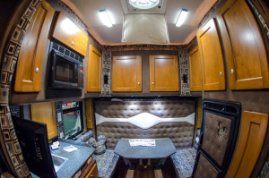 Custom interior of long-haul truck